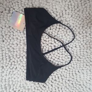 Sporty cross back swim top